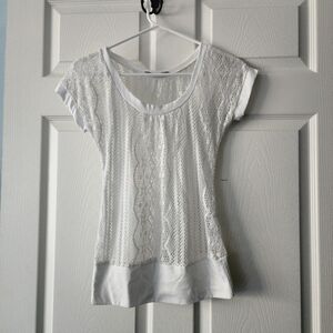 Elegant White Lace Women's Top